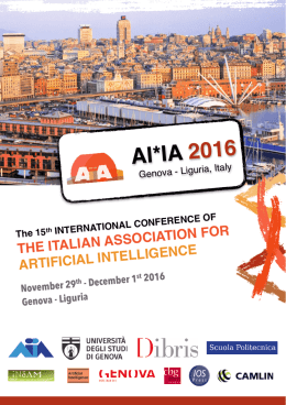 AI*IA 2016 Program available in pdf