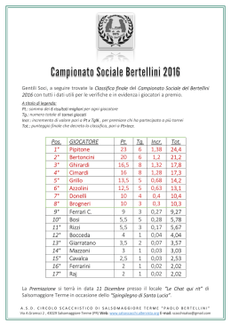 Campionato Sociale Bertellini 2016