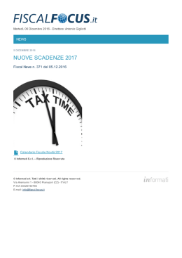 nuove scadenze 2017