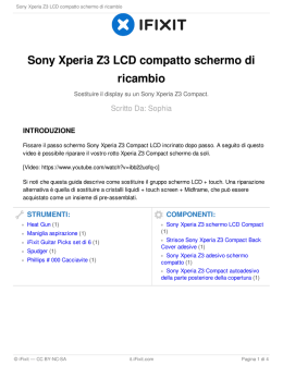 Sony Xperia Z3 LCD compatto schermo di ricambio