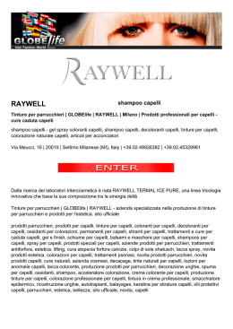 RAYWELL | Milano | Prodotti professionali per capelli