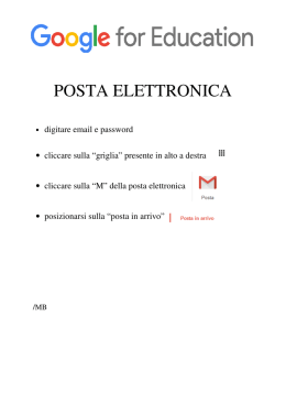 Attivazione posta elettronica con Google for Education