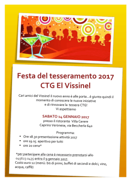 Festa del tesseramento 2017 CTG El Vissinel