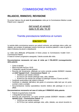 commissione patenti - ASL di Vallecamonica Sebino