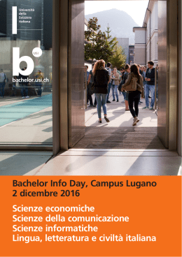 Programma Bachelor Info Day Campus Lugano