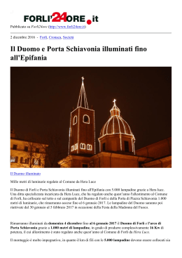Il Duomo e Porta Schiavonia illuminati fino all`Epifania