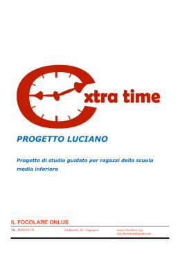 extra time - Il Focolare Onlus
