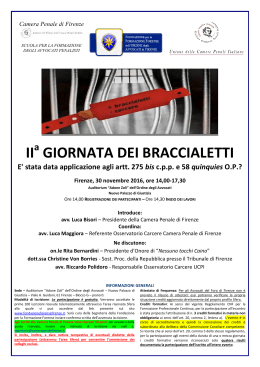 "II Giornata dei braccialetti" (Firenze, 30 novembre 2016)