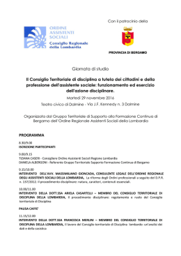 Programma - Consiglio Regionale della Lombardia