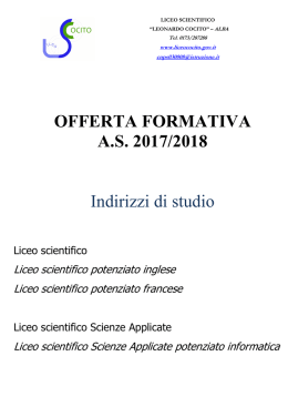 schede-dei-singoli-indirizzi - Liceo Scientifico Statale "L . Cocito"