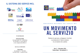 Conferenza Nazionale dei Servizi MCL: `Un Movimento al servizio`