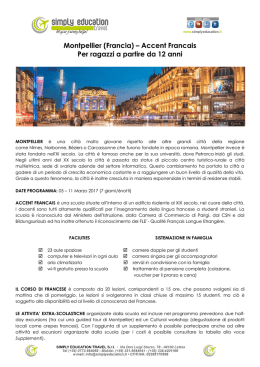 Montpellier (Francia) – Accent Francais Per ragazzi a partire da 12