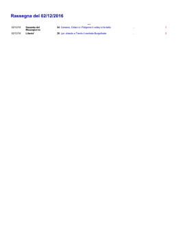 2 dicembre 2016 Venerd&igrave; 2 dicembre 2016