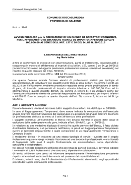 AVVISO PUBBLICO tecnici - Ordine dei Geologi della Campania