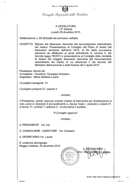 X LEGISLATURA 15A Seduta Luned&igrave; 28