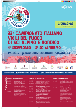 33° campionato italiano vigili del fuoco di sci alpino e nordico