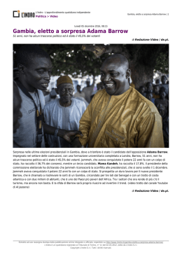 Gambia, eletto a sorpresa Adama Barrow