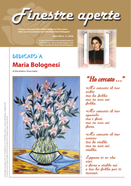 Finestre Aperte 4/2016 - Centro Beata Maria Bolognesi