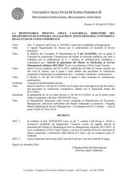 D.D. n. 69/2016 - Università degli Studi di Napoli Federico II