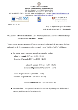 orientamento_calendario attivita - Liceo Scientifico Galilei