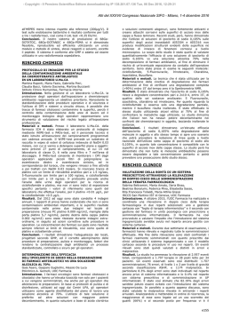 rischio chimico rischio clinico - Giornale Italiano di Farmacia Clinica