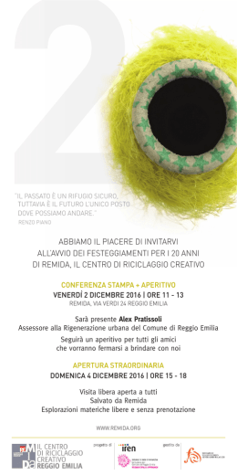 Volantino - Eventi - Comune di Reggio Emilia