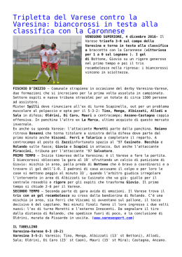 Tripletta del Varese contro la Varesina: biancorossi