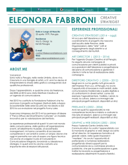 Curriculum - Eleonora Fabbroni