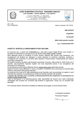 per la classi Quarte e Quinte