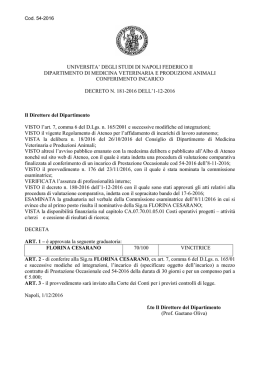 D.D. n. 181/2016 - Università degli Studi di Napoli Federico II