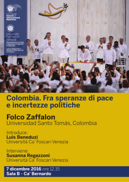 Colombia. Fra speranze di pace e incertezze politiche