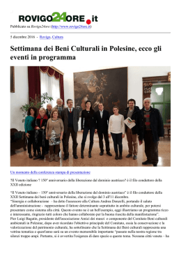Settimana dei Beni Culturali in Polesine, ecco gli