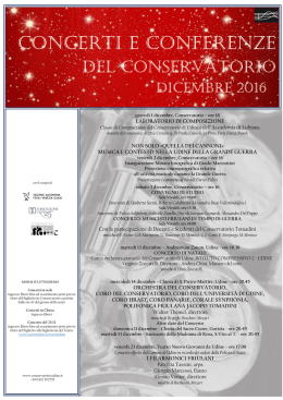 concerti e conferenze - Conservatorio statale di Musica Jacopo