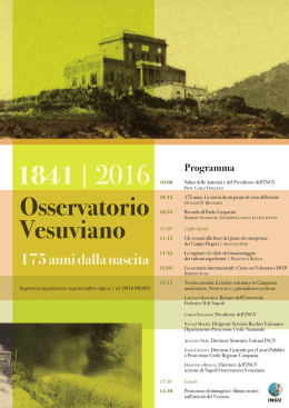 Programma - Osservatorio Vesuviano