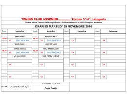 ORARI 29.11.2016.xlsx - Tennis Club Assemini
