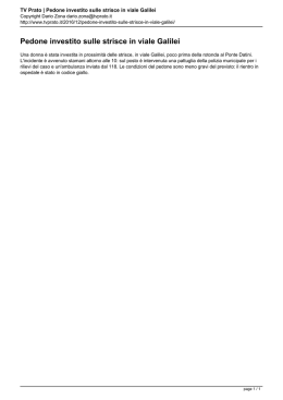 Pedone investito sulle strisce in viale Galilei