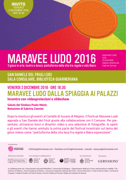 maravee ludo 2016 - Comune di San Daniele del Friuli