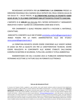 capitolato - pdf - Direzione regionale Friuli Venezia Giulia
