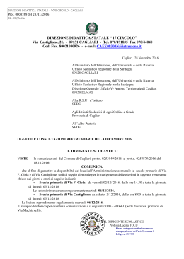 Consultazioni Referendarie - 17 Circolo Didattico Cagliari