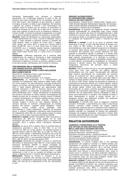 malattie autoimmuni - Giornale Italiano di Farmacia Clinica