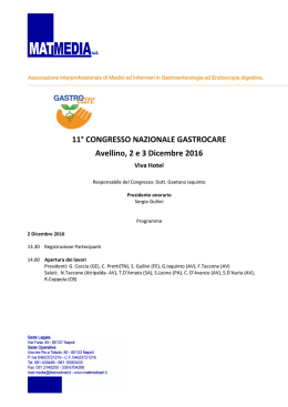 11&deg; CONGRESSO NAZIONALE GASTROCARE