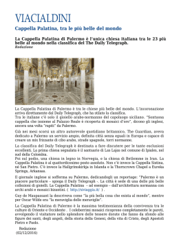 Cappella Palatina, tra le più belle del mondo