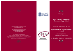 Programma del convegno - Università degli Studi di Bergamo