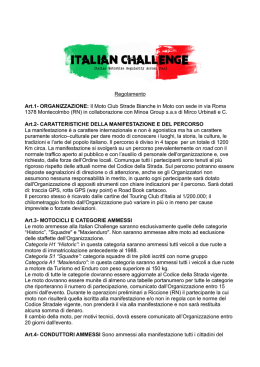 Regolamento Italian Challenge 2017