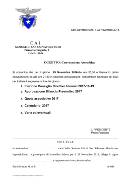 Delega assemblea novembre 2016 - CAI sezione di San Salvatore