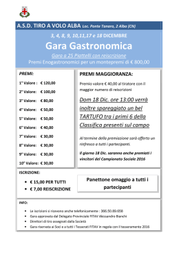 Gara Gastronomica - Alba - Stand di tiro a volo in Alba (CN)