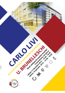 brochure dell`IISS Carlo Livi - Scuola superiore Livi di Prato
