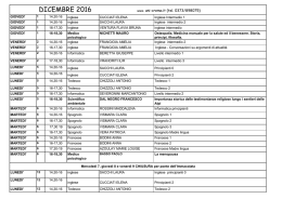 3 dicembre - Uni