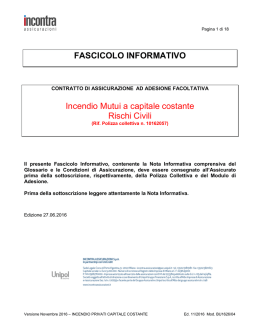 Fascicolo Informativo - divisione La Fondiaria