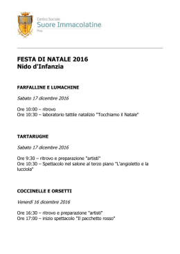FESTA DI NATALE 2016 Nido d`Infanzia